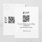 Trouwwebsite RSVP QR-code naam toevoegen tekst dri Briefkaart (Voorkant / Achterkant)