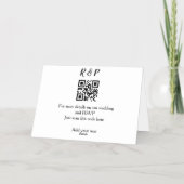 Trouwwebsite RSVP QR-code naam toevoegen tekst Folie Feestdagenkaart (Achterkant)