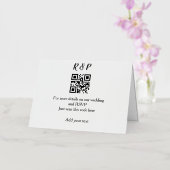 Trouwwebsite RSVP QR-code naam toevoegen tekst Folie Feestdagenkaart (Orchidee)