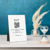 Trouwwebsite RSVP QR-code naam toevoegen tekst Fotoplaat (Zijkant)