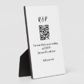 Trouwwebsite RSVP QR-code naam toevoegen tekst Fotoplaat (Zijkant)