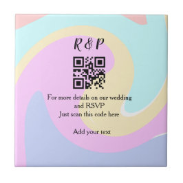 Trouwwebsite RSVP QR-code naam toevoegen tekst Tegeltje