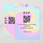 Trouwwebsite RSVP QR-code voeg naam tekst toe  Briefkaart (Voorkant / Achterkant)