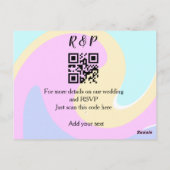 Trouwwebsite RSVP QR-code voeg naam tekst toe  Briefkaart (Achterkant)