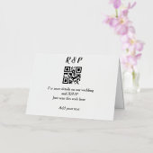 Trouwwebsite RSVP QR-code voeg naam tekst toe Folie Feestdagenkaart (Orchidee)