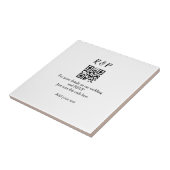 Trouwwebsite RSVP QR-code voeg naam tekst toe Tegeltje (Zijkant)