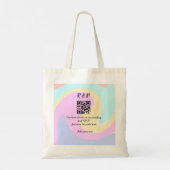 Trouwwebsite RSVP QR-code voeg naam tekst toe  Tote Bag (Achterkant)