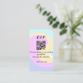 Trouwwebsite RSVP QR-code voeg naam tekst toe Visitekaartje (Staand voorkant)