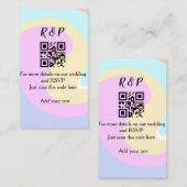 Trouwwebsite RSVP QR-code voeg naam tekst toe Visitekaartje (Voorkant / Achterkant)