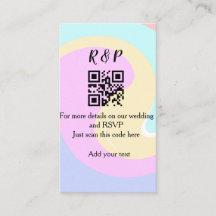 Trouwwebsite RSVP QR-code voeg naam tekst toe 