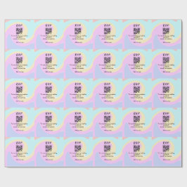 Trouwwebsite RSVP QR-code voeg naamtekst toe  Cadeaupapier