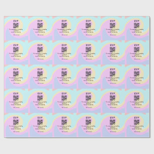 Trouwwebsite RSVP QR-code voeg naamtekst toe  Cadeaupapier