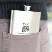 Trouwwebsite RSVP QR-code voeg naamtekst toe Flacon (Voorbeeld)