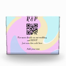 Trouwwebsite RSVP QR-code voeg naamtekst toe  Fotoblokken