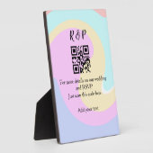 Trouwwebsite RSVP QR-code voeg naamtekst toe Fotoplaat (Zijkant)