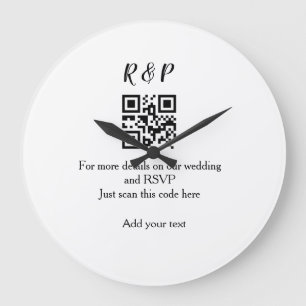 Trouwwebsite RSVP QR-code voeg naamtekst toe Grote Klok