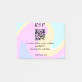 Trouwwebsite RSVP QR-code voeg naamtekst toe Post-it® Notes (Voorkant)
