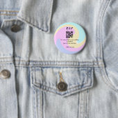 Trouwwebsite RSVP QR-code voeg naamtekst toe Ronde Button 5,7 Cm (In situ)