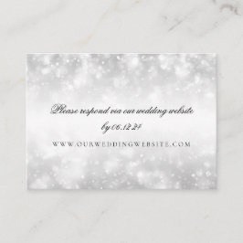 Trouwwebsite RSVP Silver Shimmer Lights Informatiekaartje