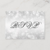 Trouwwebsite RSVP Silver Shimmer Lights Informatiekaartje (Achterkant)