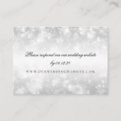 Trouwwebsite RSVP Silver Shimmer Lights Informatiekaartje (Voorkant)