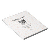Trouwwebsite scan QR-code voor details oranje zo Notitieblok (Schuin)