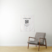 Trouwwebsite scan QR-code voor details oranje zo Wandkleed (In situ)