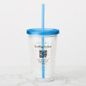 Trouwwebsite scan QR-code voor details sinaasappel Acryl Drinkbeker (Voorkant)