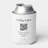 Trouwwebsite scan QR-code voor details sinaasappel Blikjeskoeler (Blikje Voorkant)