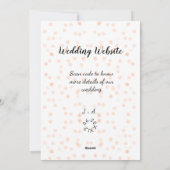 Trouwwebsite scan QR-code voor details sinaasappel Feestdagenkaart (Achterkant)