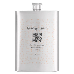 Trouwwebsite scan QR-code voor details sinaasappel Flacon