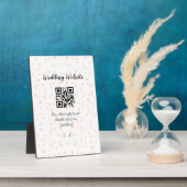 Trouwwebsite scan QR-code voor details sinaasappel Fotoplaat (Zijkant)