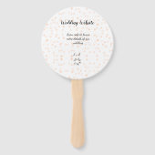 Trouwwebsite scan QR-code voor details sinaasappel Handwaaier (Achterkant)