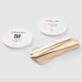 Trouwwebsite scan QR-code voor details sinaasappel Handwaaier (Niet-gemonteerd)