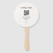 Trouwwebsite scan QR-code voor details sinaasappel Handwaaier (Voorkant)