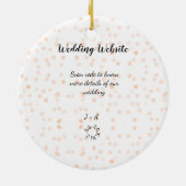 Trouwwebsite scan QR-code voor details sinaasappel Keramisch Ornament (Achterkant)