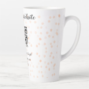 Trouwwebsite scan QR-code voor details sinaasappel Latte Mok