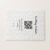Trouwwebsite scan QR-code voor details sinaasappel Legpuzzel (Horizontaal)