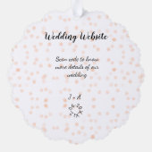 Trouwwebsite scan QR-code voor details sinaasappel Ornament Kaart (Achterkant)