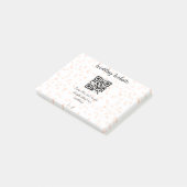 Trouwwebsite scan QR-code voor details sinaasappel Post-it® Notes (Schuin)