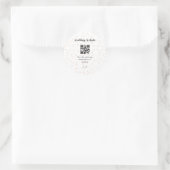 Trouwwebsite scan QR-code voor details sinaasappel Ronde Sticker (Tas)