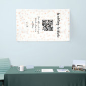 Trouwwebsite scan QR-code voor details sinaasappel Spandoek (Beurs)