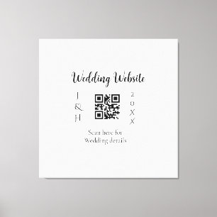 TROUWWEBSITE SCAN QR KOPPELNAAM JAAR EENVOUDIG MI CANVAS AFDRUK