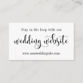 Trouwwebsite,  script bewerkbare achtergrond informatiekaartje (Voorkant)