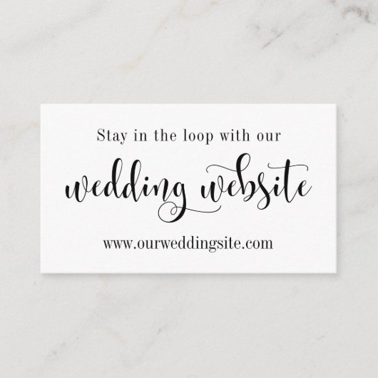 Trouwwebsite, script bewerkbare achtergrond informatiekaartje (Voorkant)