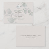 Trouwwebsite  | Silver Sage Eucalyptus Visitekaartje (Voorkant / Achterkant)