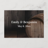 Trouwwebsite Typografie Houten Vat Informatiekaartje (Achterkant)