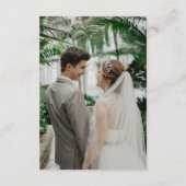 Trouwwebsite Voeg Naam QR-code Minimalistische Fot Informatiekaartje (Achterkant)