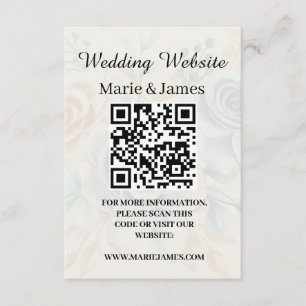 Trouwwebsite Voeg Naam QR-code Minimalistische Fot Informatiekaartje