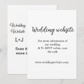 Trouwwebsite voeg q r code koppel naam details toe kaart (Voorkant / Achterkant)